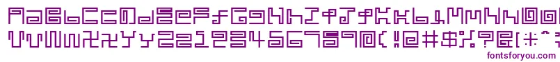 Noodle Font – Purple Fonts on White Background