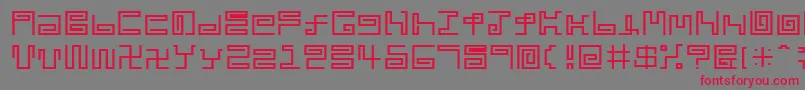 Noodle Font – Red Fonts on Gray Background
