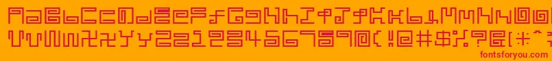 Шрифт Noodle – красные шрифты на оранжевом фоне