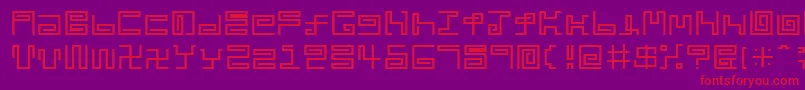 Noodle Font – Red Fonts on Purple Background