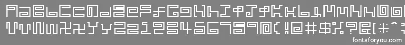フォントNoodle – 灰色の背景に白い文字