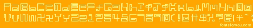 Lisätietoja Noodle-fontista Noodle-fontti – keltaiset fontit oranssilla taustalla