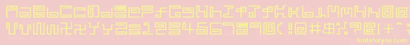 Noodle Font – Yellow Fonts on Pink Background