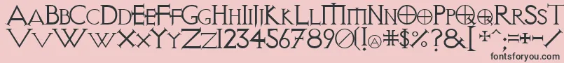 VisitationRegular Font – Black Fonts on Pink Background