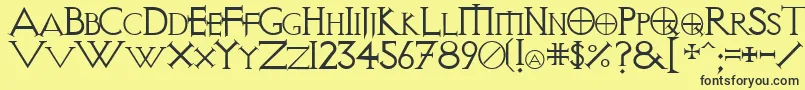 VisitationRegular Font – Black Fonts on Yellow Background