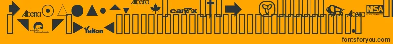 TaxFonts Font – Black Fonts on Orange Background