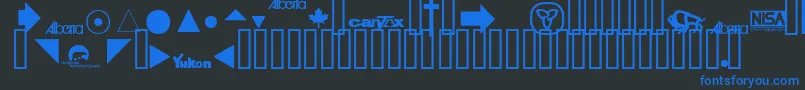 TaxFonts Font – Blue Fonts on Black Background