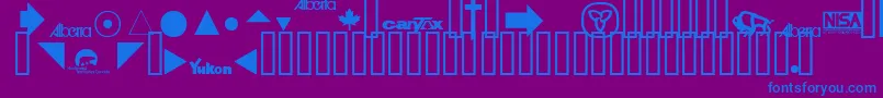 TaxFonts Font – Blue Fonts on Purple Background