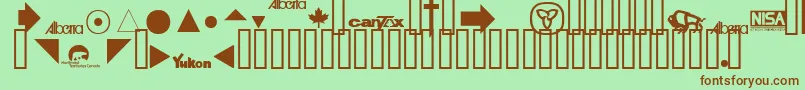 TaxFonts Font – Brown Fonts on Green Background