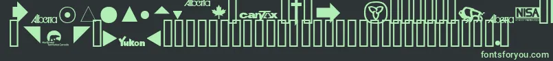 TaxFonts Font – Green Fonts on Black Background