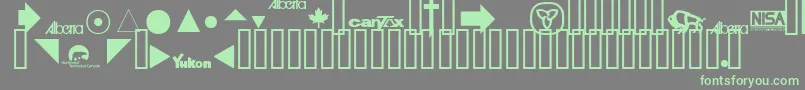 TaxFonts Font – Green Fonts on Gray Background