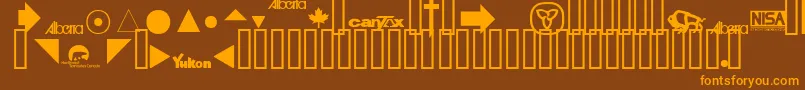 TaxFonts Font – Orange Fonts on Brown Background