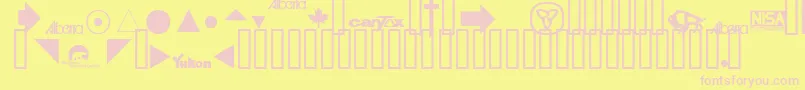 TaxFonts Font – Pink Fonts on Yellow Background