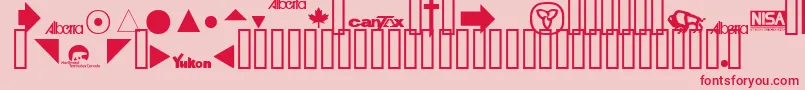 フォントTaxFonts – ピンクの背景に赤い文字