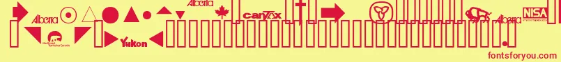 fuente TaxFonts – Fuentes Rojas Sobre Fondo Amarillo