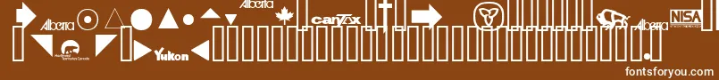 TaxFonts Font – White Fonts on Brown Background