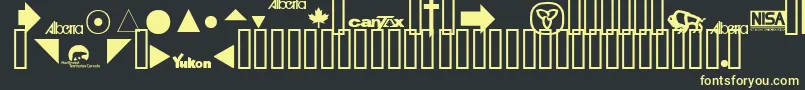 TaxFonts Font – Yellow Fonts on Black Background