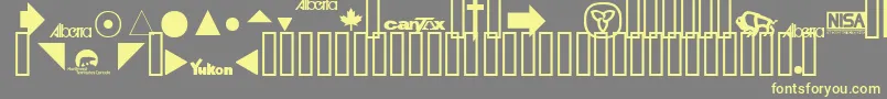 TaxFonts Font – Yellow Fonts on Gray Background