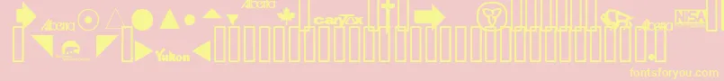 TaxFonts Font – Yellow Fonts on Pink Background