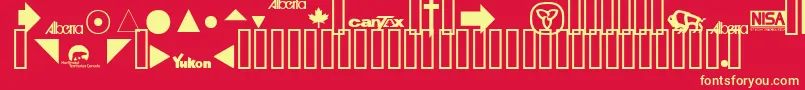 TaxFonts Font – Yellow Fonts on Red Background