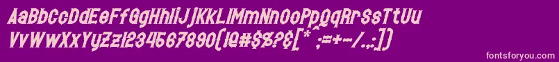 Подробнее о шрифте HetfieldBoldItalic Шрифт HetfieldBoldItalic – розовые шрифты на фиолетовом фоне