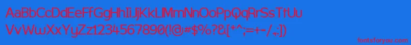 Path Font – Red Fonts on Blue Background