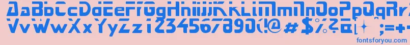 Nextstar Font – Blue Fonts on Pink Background