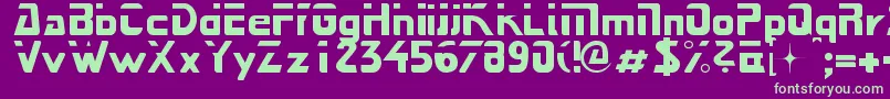 Nextstar Font – Green Fonts on Purple Background