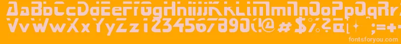 Nextstar Font – Pink Fonts on Orange Background