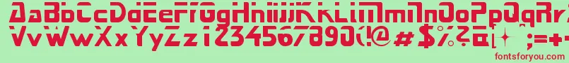 Nextstar Font – Red Fonts on Green Background