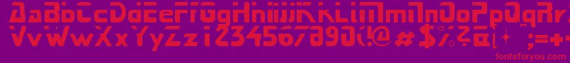 Nextstar Font – Red Fonts on Purple Background