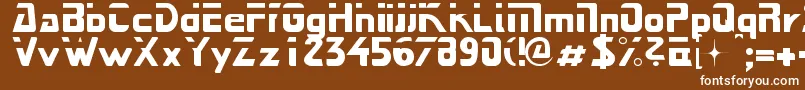 Nextstar-fontti – valkoiset fontit ruskealla taustalla
