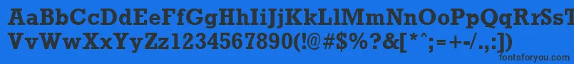 RockneyBold Font – Black Fonts on Blue Background