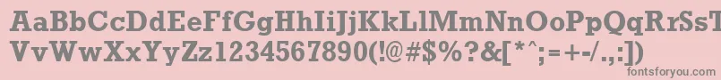 RockneyBold Font – Gray Fonts on Pink Background