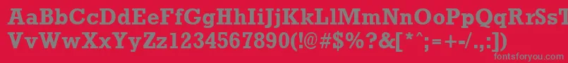 フォントRockneyBold – 赤い背景に灰色の文字