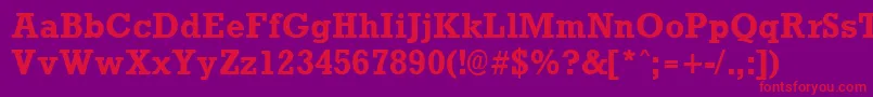 RockneyBold Font – Red Fonts on Purple Background