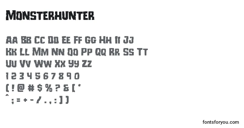 Schriftart Monsterhunter – Alphabet, Zahlen, spezielle Symbole