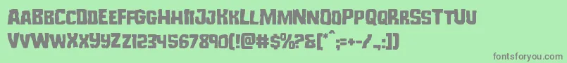 フォントMonsterhunter – 緑の背景に灰色の文字