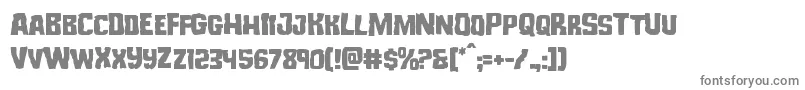 Monsterhunter-fontti – harmaat kirjasimet valkoisella taustalla