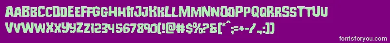 Monsterhunter Font – Green Fonts on Purple Background