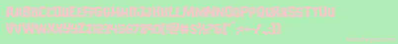 Monsterhunter-fontti – vaaleanpunaiset fontit vihreällä taustalla