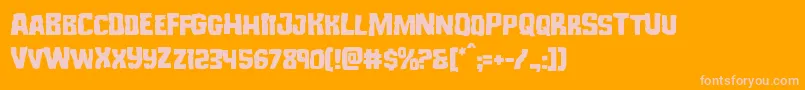 Monsterhunter Font – Pink Fonts on Orange Background