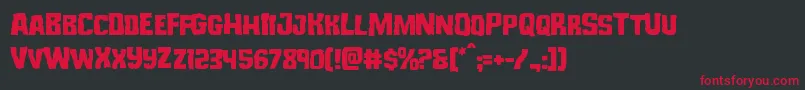フォントMonsterhunter – 黒い背景に赤い文字