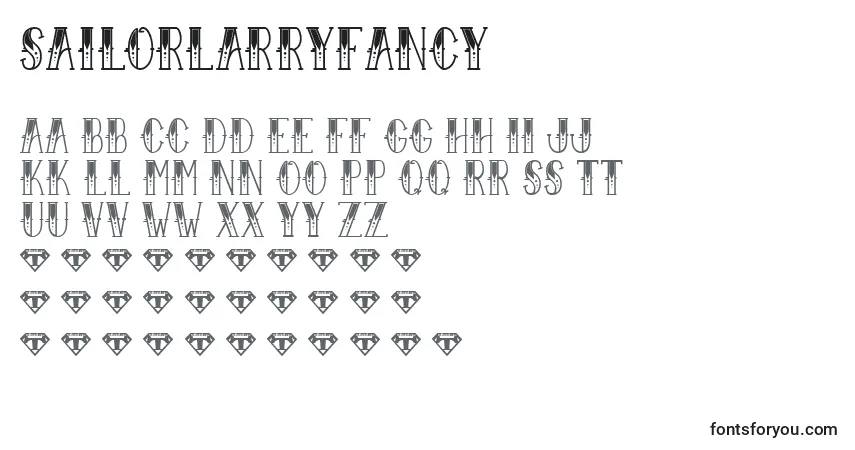 Czcionka SailorLarryFancy – alfabet, cyfry, specjalne znaki