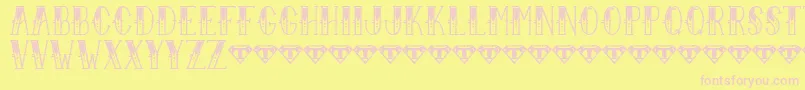 SailorLarryFancy Font – Pink Fonts on Yellow Background