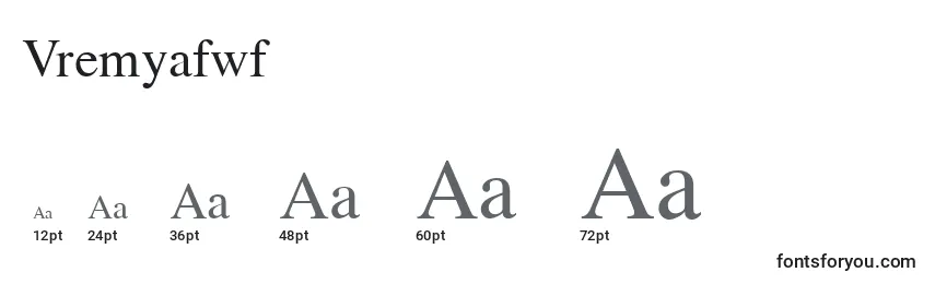 Размеры шрифта Vremyafwf