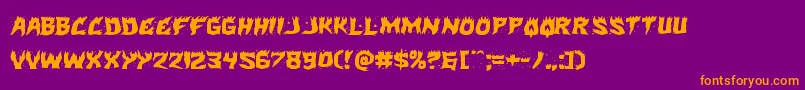 Hotkissexpand Font – Orange Fonts on Purple Background