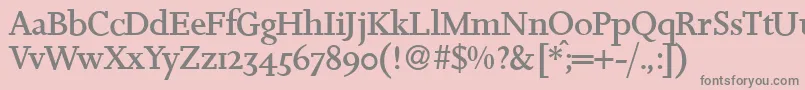 JosieRegular Font – Gray Fonts on Pink Background