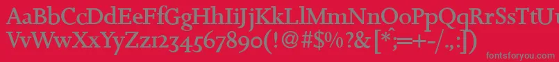 Шрифт JosieRegular – серые шрифты на красном фоне