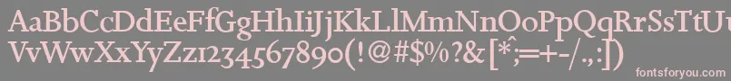 JosieRegular Font – Pink Fonts on Gray Background